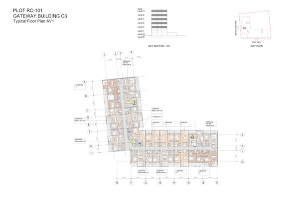 Gateway Building C3-Typical Floor Plan AV1