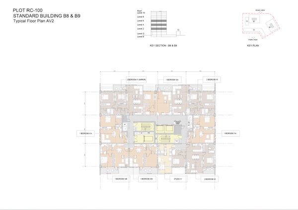 Standard Building B8 & B9-Typical Floor Plan AV2