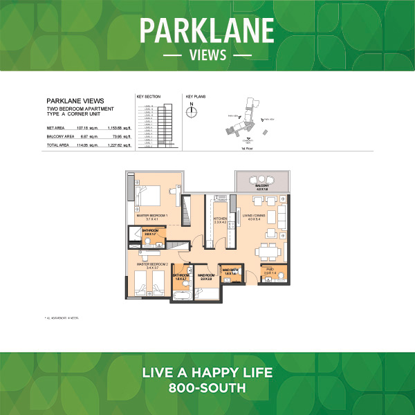 Two Bedroom Apartment Type A Corner Unit