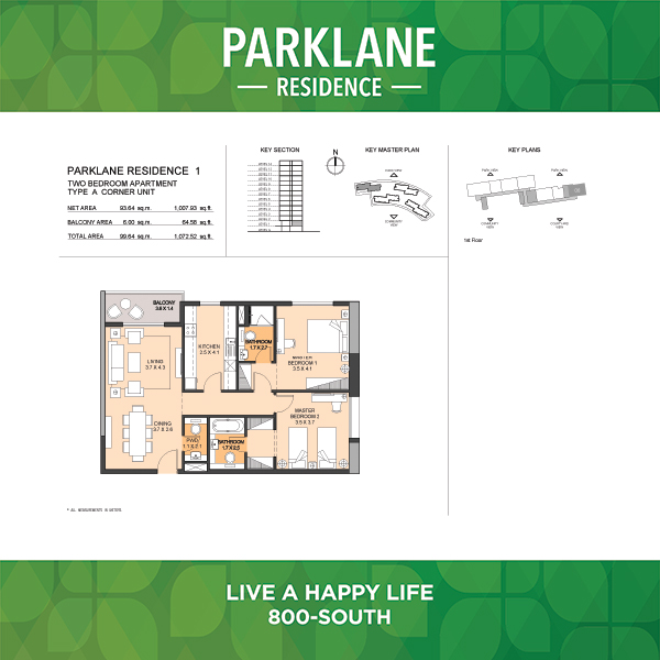 Two Bedroom Apartment Type A1 Corner Unit