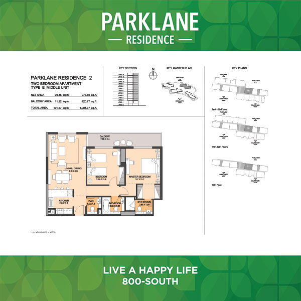 Two Bedroom Apartment Type E2 Middle Unit