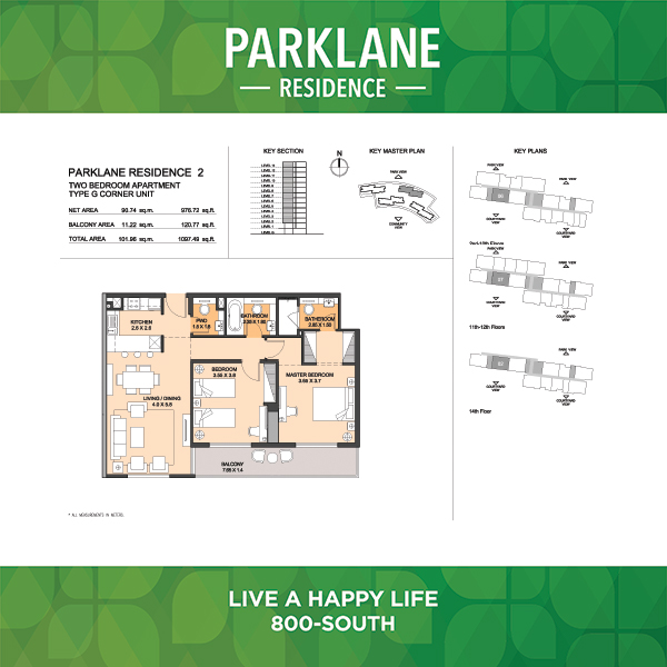 Two Bedroom Apartment Type G2 Corner Unit