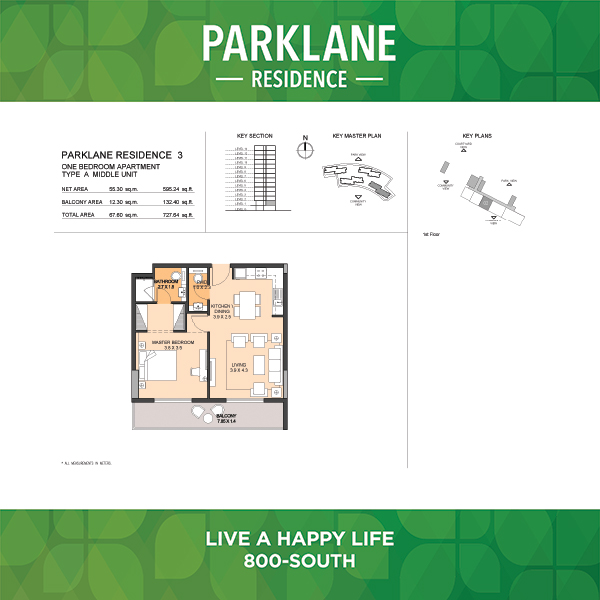 One Bedroom Apartment Type A3 Middle Unit