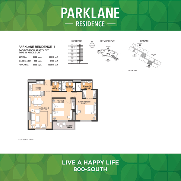 Two Bedroom Apartment Type B3 Middle Unit