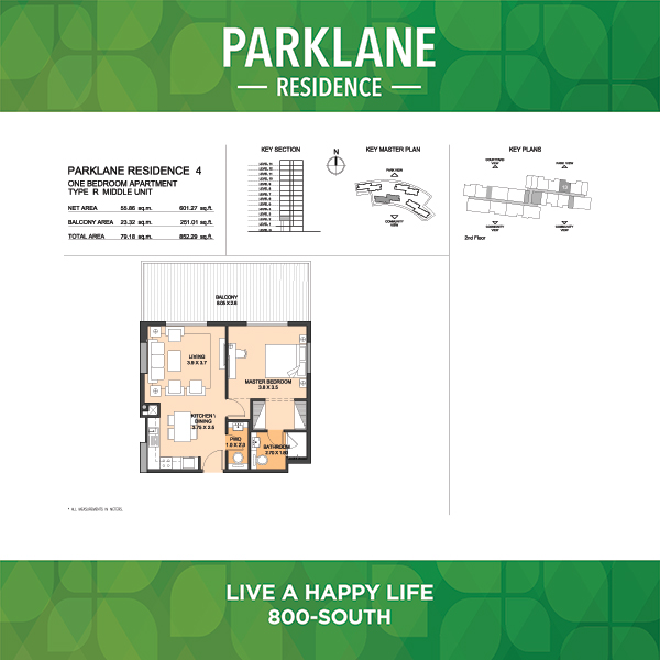 One Bedroom Apartment Type R4 Middle Unit