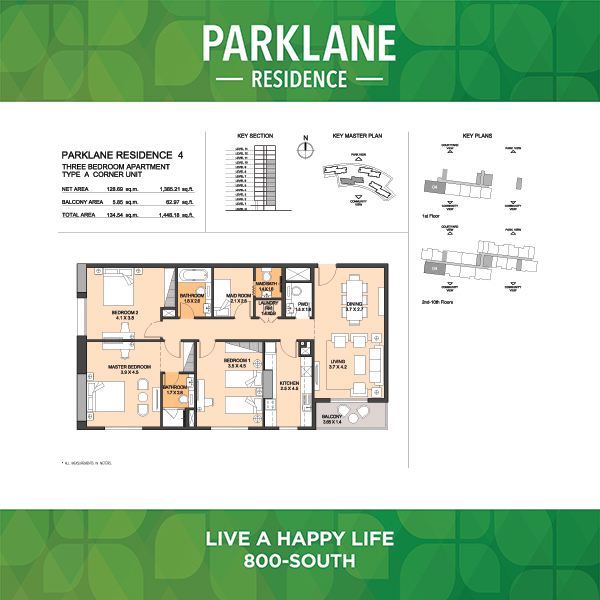 Three Bedroom Apartment Type A4 Corner Unit